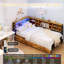 Twin Corner Daybed With Storage Drawers, Bookcase Headboard, Led Lighting And Charging - Ideal For Dorm Rooms In Small Spaces, Brown Engineered Hardwood Bed & Station Space Design Modern Bedrooms,