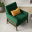 Chaise de salle à manger rembourrée Modern Stella Emerald