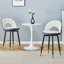 Ensemble de 2 chaises de bar rembourrées et pivotantes à 360 °, idéales pour la salle à manger, la cuisine et la terrasse avec un design ergonomique-499349877