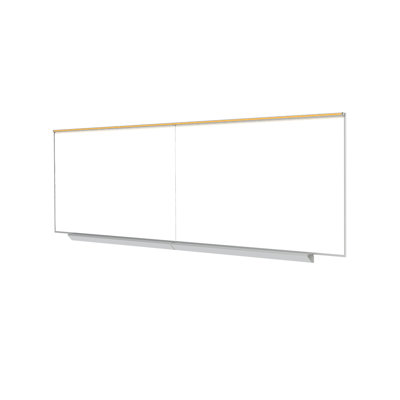 Tableau blanc magnétique en porcelaine avec plateau en aluminium et rail de carte 1 po Ghent
