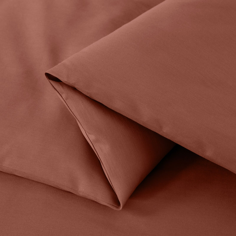 Cotton Twill Comforter, King Comforter + 2 King Shams, Terracotta