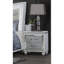 Table de chevet Modern Glamour, façades de tiroirs en cristal concassé, finition Zebrano ultrabrillante - table de chevet de luxe