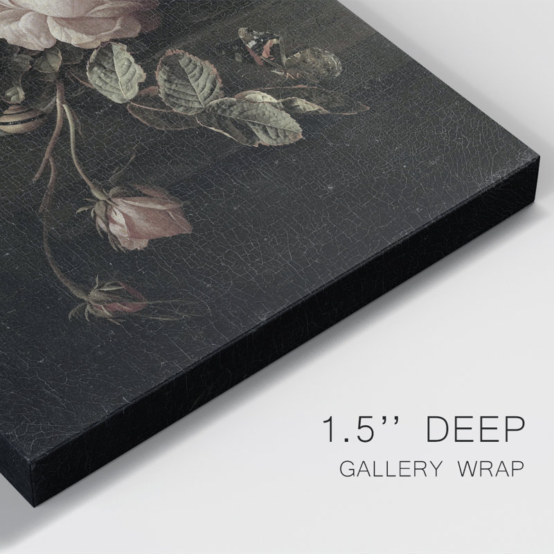 «Vintage Floral Print CXII», impression sur toile encadrée, H 28 po x l 19 po