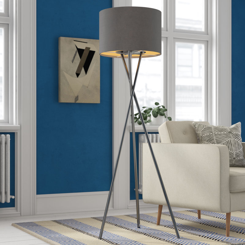 Sammy 160cm Tripod Floor Lamp, Grey 
