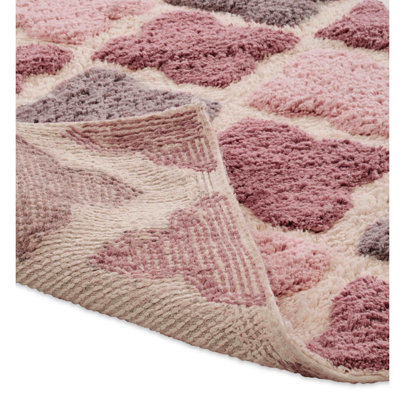 Tapis pour salle de bain Gerow, Rosé