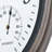 26.2" Quartz Outdoor Brushed Gray Oak Analog Clock with Thermometer & Hygrometer