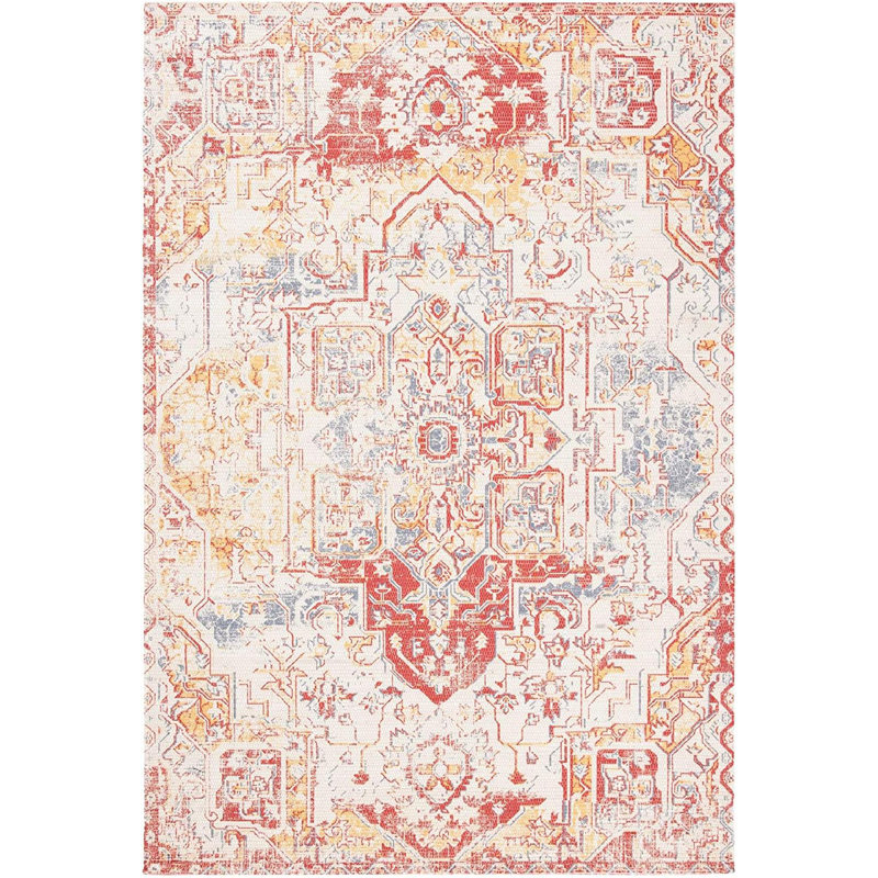 Saffron Hand Loomed Performance Oriental Rug, Rectangle 4' x 6'