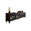 Meuble télé rétro en bois manufacturé noir-1106307516