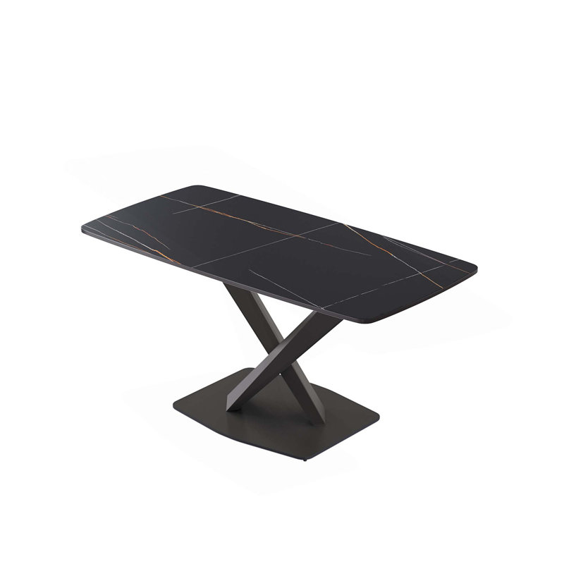 Table de salle à manger Contemporary, Noir, H 29,53 po x L 63 po x l 31,5 po