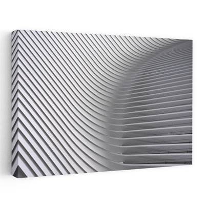 Sleek Architectural Waves Abstract Contemporary Elegant Architecture Wall Art Print
