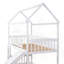 Lit superposé simple au-dessus de simple avec glissade, lit amusant et fonctionnel pour les chambres d'enfants, idéal pour jouer et dormir