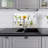 Botanical Elegance Tempered Glass Backsplash - Kitchen Wall Decor-887017652