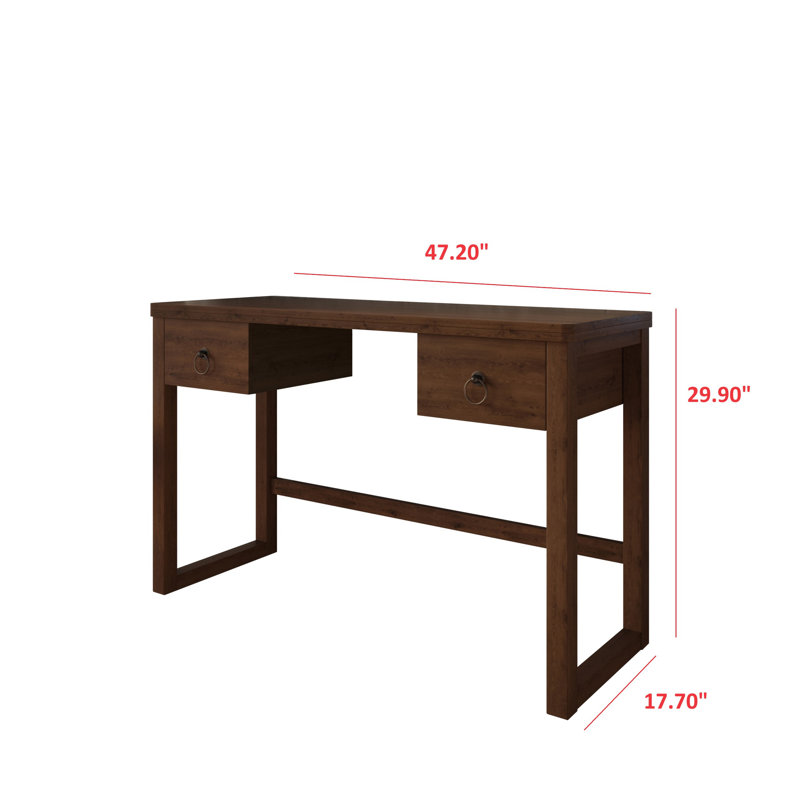 Dario Wooden Writing Desk, Brown