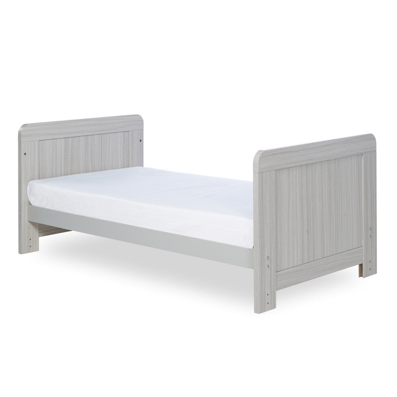 Pembrey Cot Bed and All Seasons Premium Pocket Sprung Mattress, Ash Grey