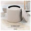 Ensemble de 2 poufs de rangement gigognes HOMCOM avec couvercles amovibles, repose-pieds rembourrés en velours côtelé blanc crème