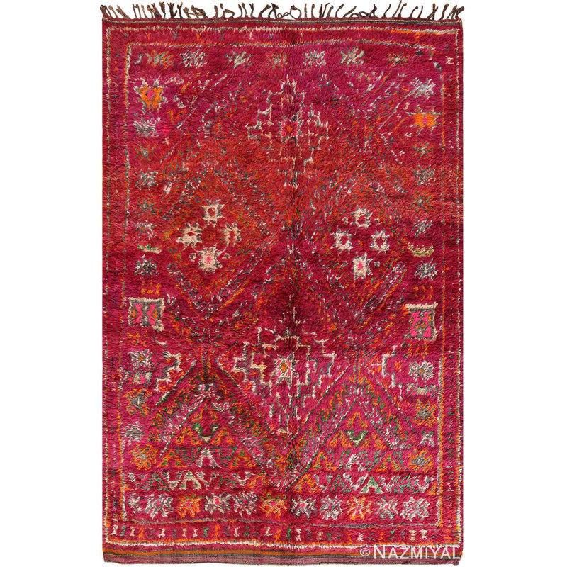 Tapis marocain géométrique à motif géométrique rétro
