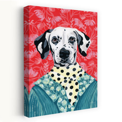 Dapper Dalmatian Contemporary Dog Flower Art