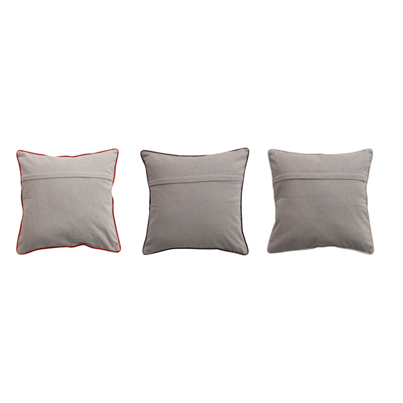 Ensemble de coussin carré en velours brodé botanique