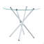 Round Clear Glass Dining Table With A Unique Shape For 4-6 People, With Ring-Shaped Gathered Silver Metal Legs