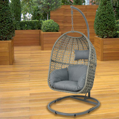 Coalport Rattan Swing Chair with Stand