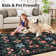 Moroccan Flower Washable Carpet Non-Slip Rug Decor Throw Mat