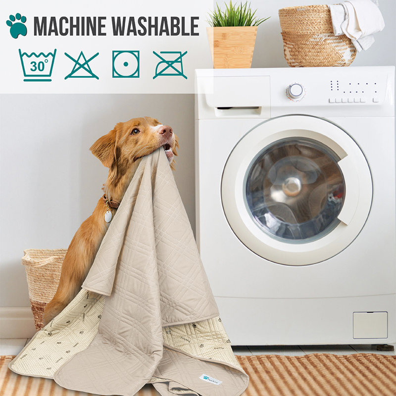 Beige X-Large Waterproof Reversible Pet Blanket Couch Cover