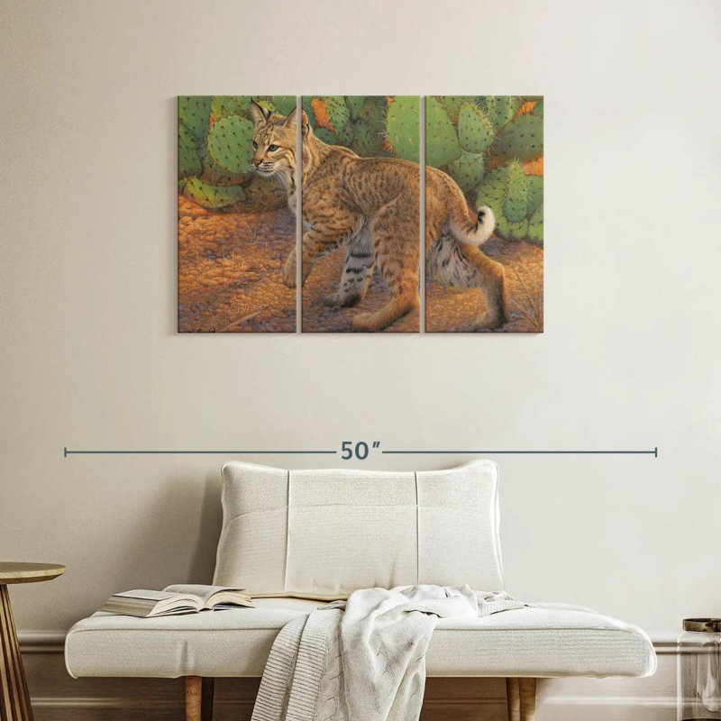 Brampt Curious Bobcat, 24" H x 38" W