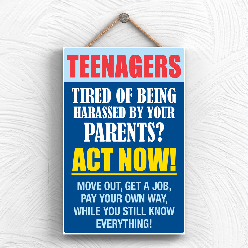 Tired Teenagers - Print on MDF