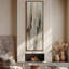 Grande toile murale encadrée - Décor vertical abstrait neutre - 60 po x 20 po, 60 po x 30 po-129522898-129522896