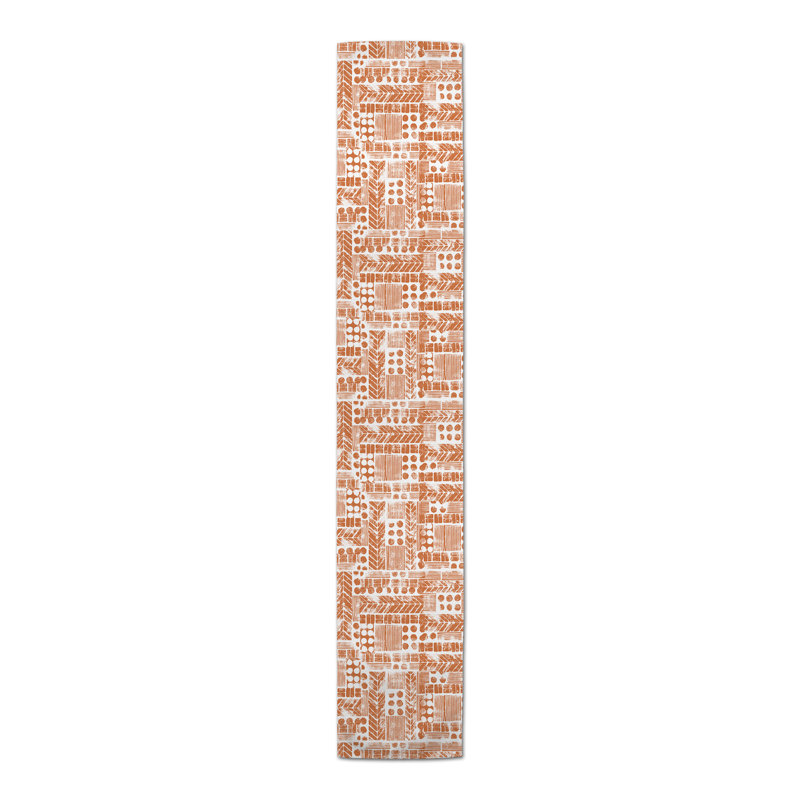 Chemin de table Catharien, P 16 po x L 90 po, Orange