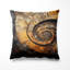 Coussin décoratif doré et noir Timeless Turn I - Abstract Spirals-135800306
