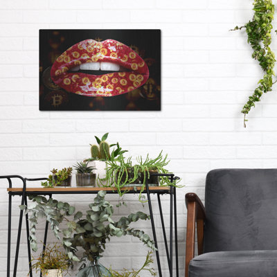 «Bitcoin Milkshake Ruby» par Art mural en métal, 24 po x 16 po