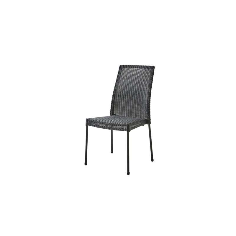 Outdoor Dining Side Chair, Light Gray, Light Grey Cane-line Natte, Gray