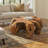 Round Wood Coffee Table Brown