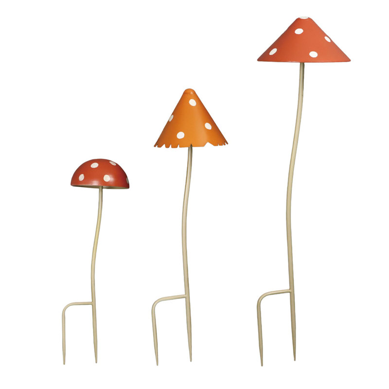 Ensemble de 3 piquets de jardin en métal estampé 30,5 po