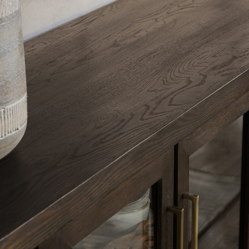 Bradley Oak Wood 2Dr Cabinet Cocoa Brown