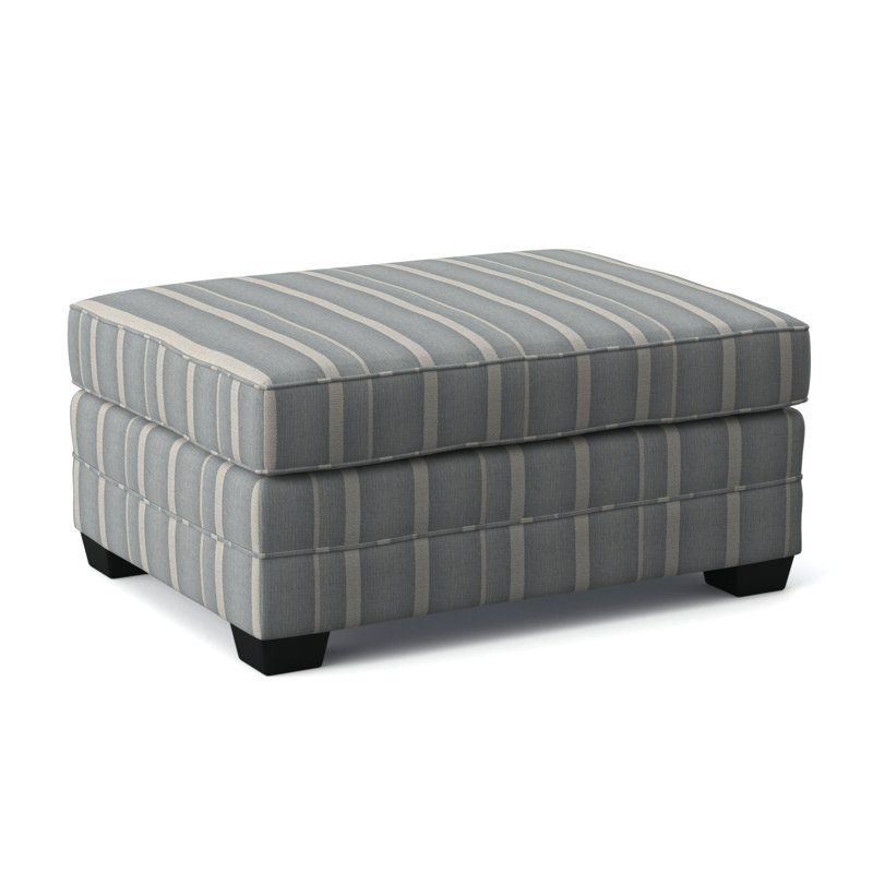 Repose-pieds Bedford, Noir, noir, noir, noir, Rayures bleues / beiges 0209-61