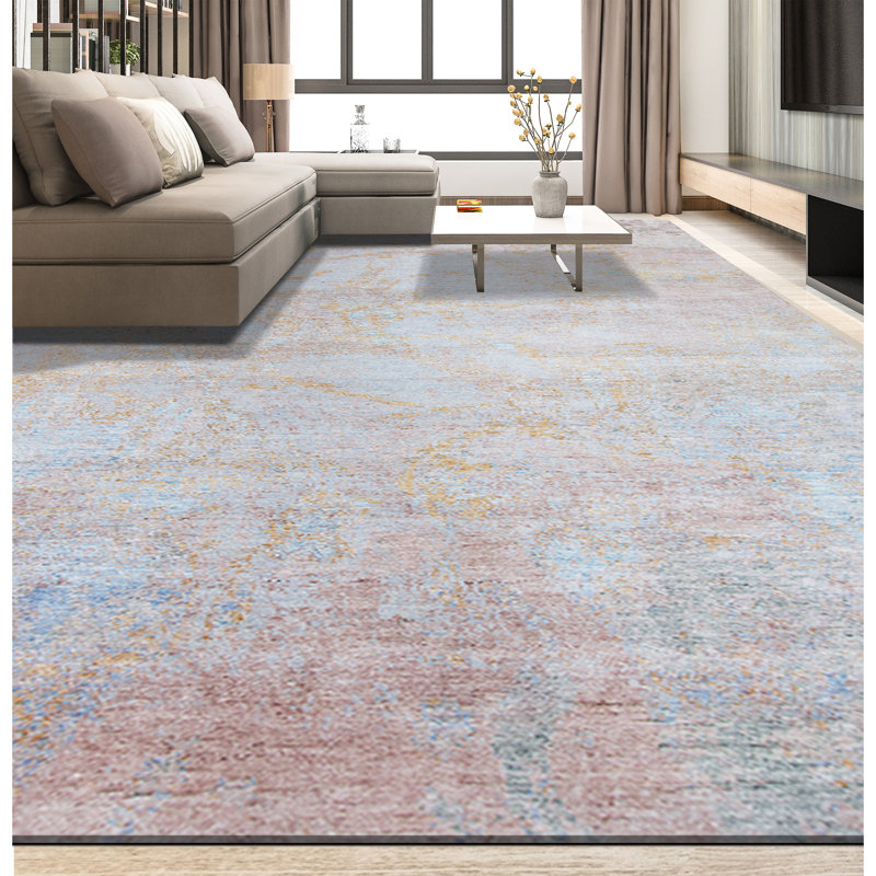 Hand Woven Wool Area Rug, Rectangle 6' x 9'