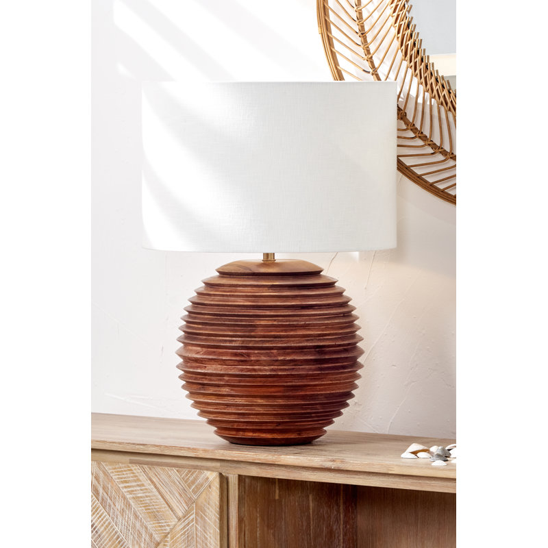 Pembury Wood Table Lamp, 25" H x 18" W x 18" D