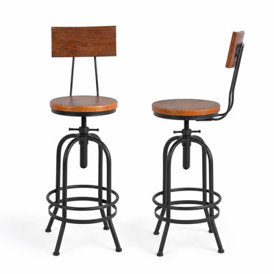 Tabouret de bar industriel pivotant réglable