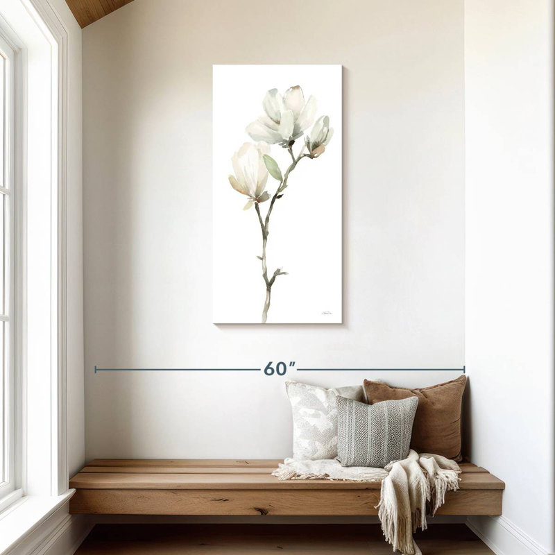 Blanc magnolia II, H 42 po x l 21 po