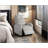 Modern Push Back Recliner Chair With Light Gray Soft Corduroy Upholstery For Comfort And Style In Living Rooms-1541961825