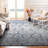 Christa Damask Navy Blue/Silver Area Rug-1153139105