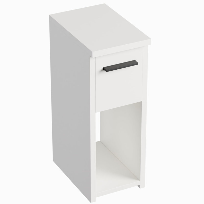 20cm W Manufactured Wood Bedside Table, White