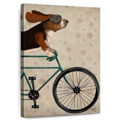 Brampt Basset Hound On Bicycle