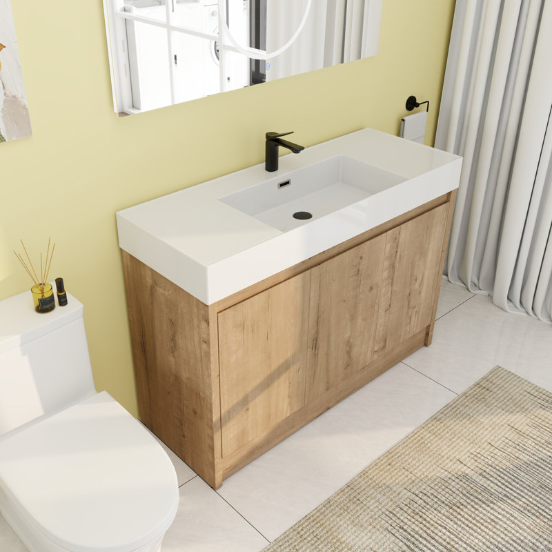 Meuble-lavabo simple 47,26 po avec comptoir en résine