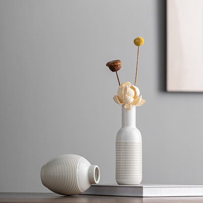 Nouvel ensemble de vases, artisanat rétro en céramique tourné au four, ensemble populaire de trois pièces décoratives pour la maison
