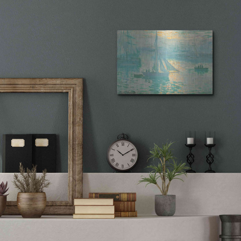 "Lever de soleil" par Claude Monet, H 12 po x l 16 po