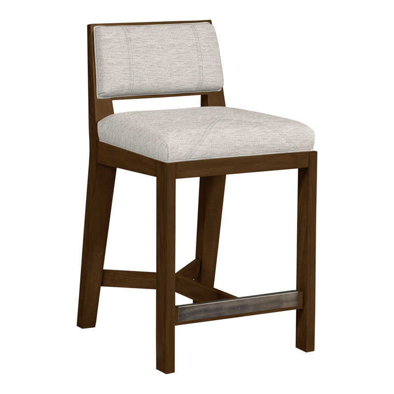 Thom Filicia Solid Wood 26.5" Counter Stool, Havana, Impala Linen