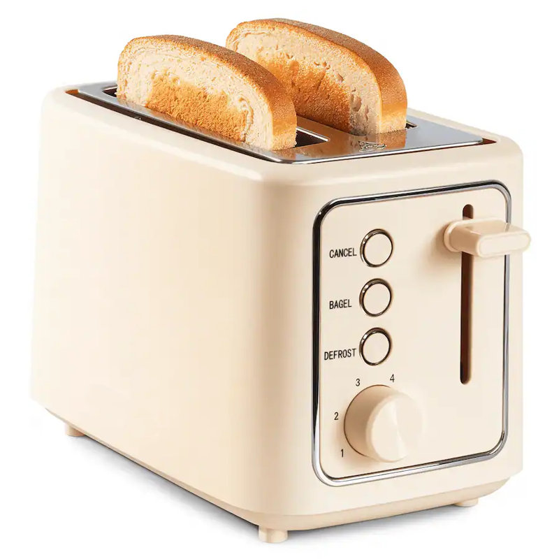 Maircle 2 Slice Toaster, Bread Toaster With Extra Wide Slots,6 Browning Settings, Defrost/cancel/bagel Button For Bagels, Waffles, Bread